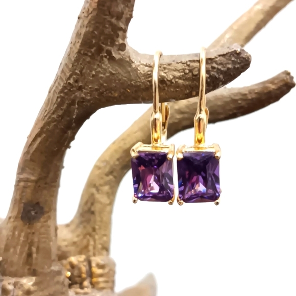 Vintage Amethyst Earrings - Picture 3 of 14